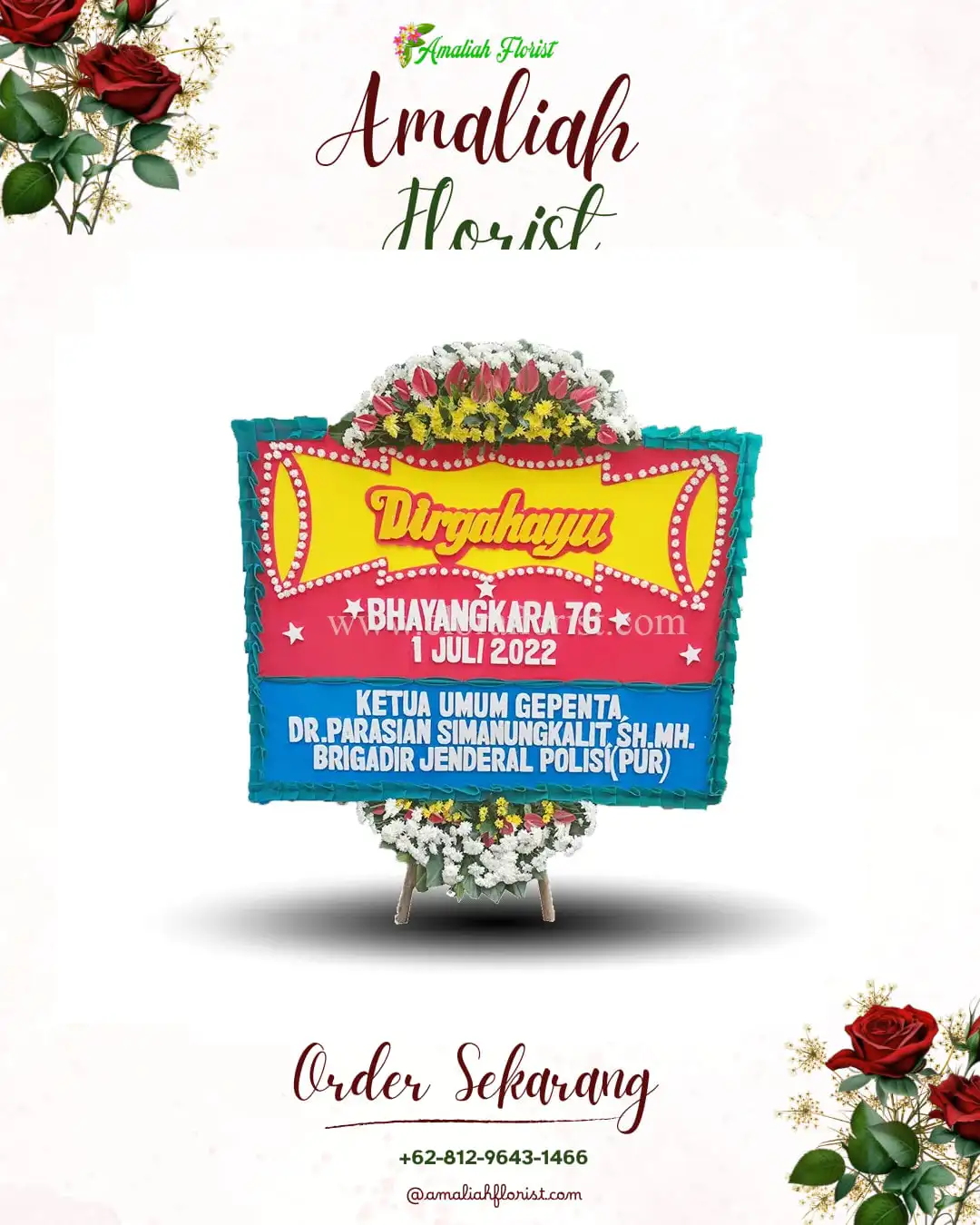 Papan Bunga HUT Ulang Tahun Tanjung Pinang